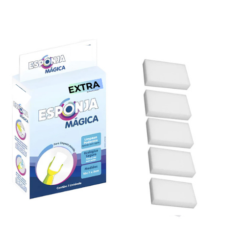 Esponja Mágica Extra – Limpeza Rápida, Fácil e Sem Esforço
