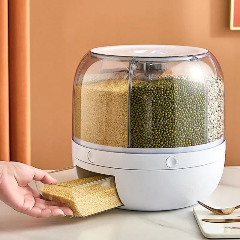 SAVEFOOD - Dispenser de Alimentos Giratório com 6 Compartimentos