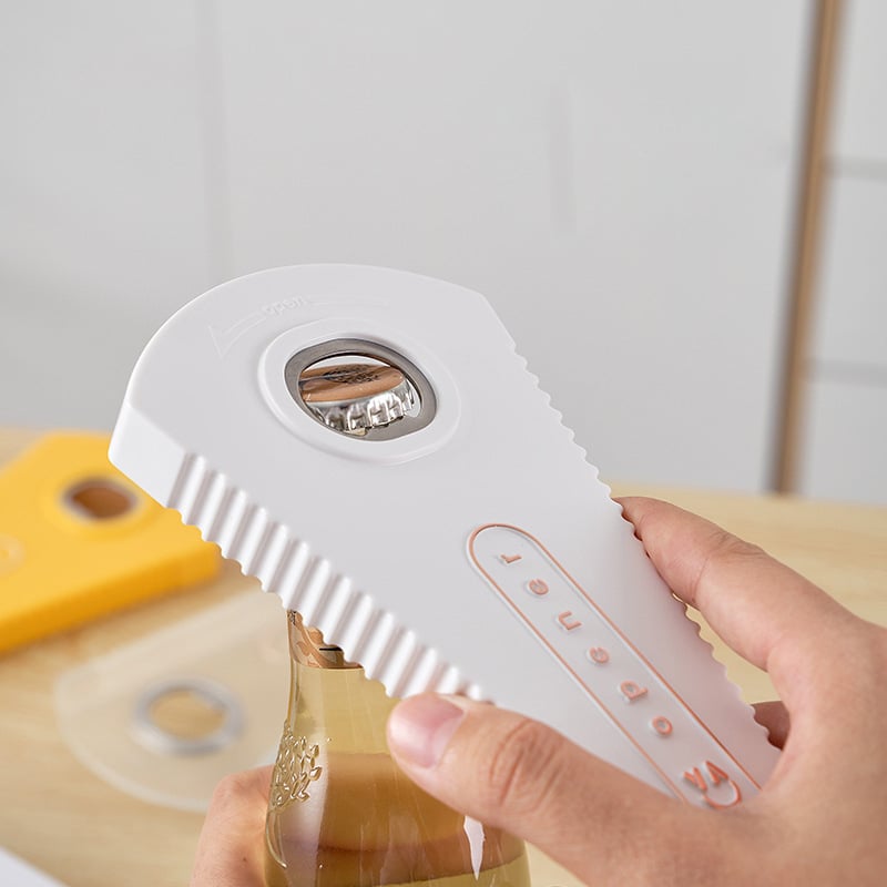 Abridor Prático Triangular – Multiuso para Frascos, Latas e Garrafas