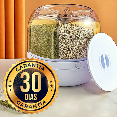 SAVEFOOD - Dispenser de Alimentos Giratório com 6 Compartimentos